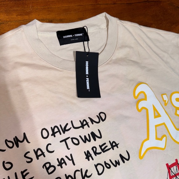 NEW Homme + Femme Hollywood Oakland A’s NY New York Mets Streetwear Shirt XL NWT - Picture 3 of 7